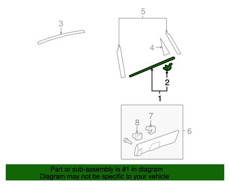 Swa A Molding Assembly L Rear Door Honda Cr V