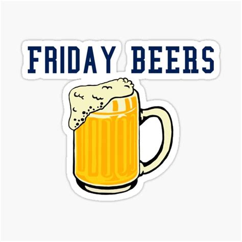 "Friday Beers" Sticker by rach6319 | Redbubble