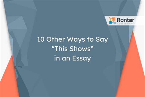 ways    shows   essay
