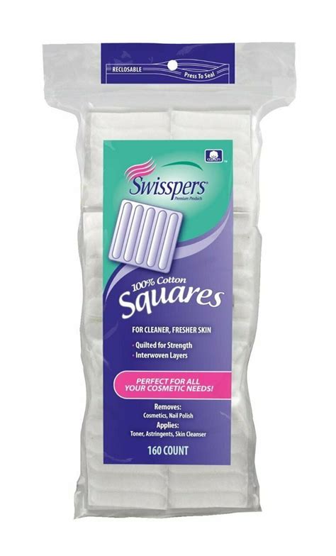 4 Pack Swisspers 100 Cotton Squares Quilted Interwoven Layes Lint Free