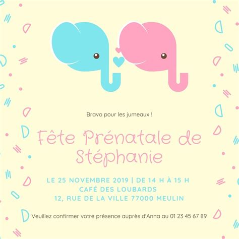 Invitation Une Baby Shower Superbes Mod Les Gratuits Canva