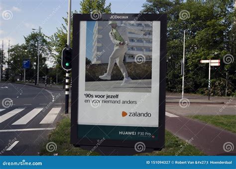 Billboard Zalando At Amsterdam The Netherlands 2019 Editorial