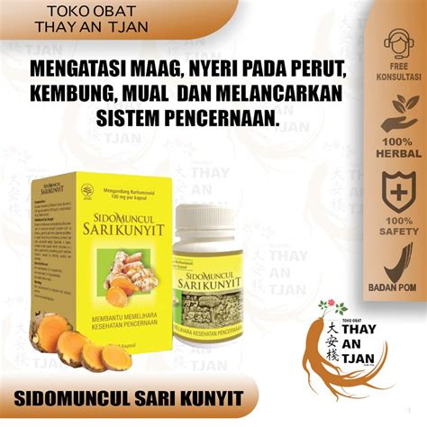 Jual SIDOMUNCUL SARI KUNYIT OBAT MAAG OBAT INFEKSI LAMBUNG OBAT