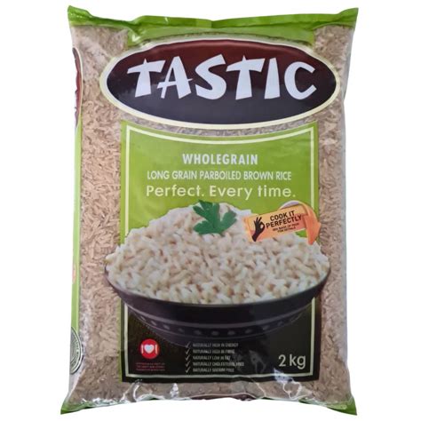 tastic wholegrain long grain parboiled brown rice kg superb hyper
