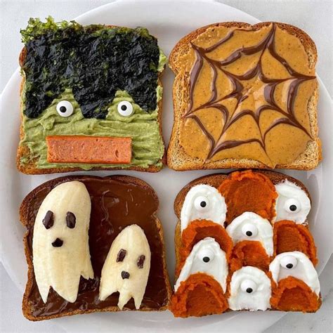 sunny☀️| easy recipes on Instagram: "Halloween Toasts 👻🪦🕸🧟‍♀️ are you ...