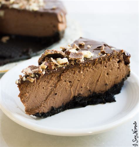 Chocolate Hazelnut Cheesecake I Say Nomato