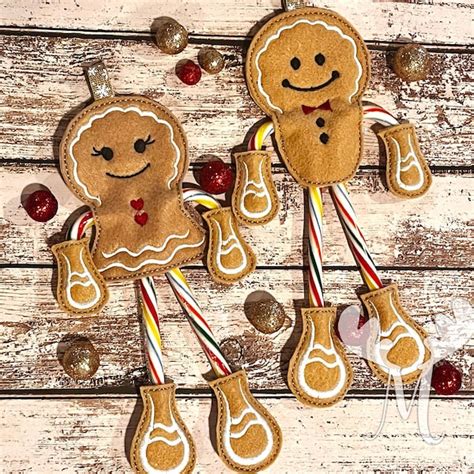 Gingerbread Candy Cane Holder Pattern - Etsy