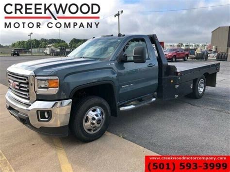 2015 Gmc Sierra 3500 Sle 4x4 Dually Diesel Flatbed 1 Owner Low Miles 2015 Gmc Sierra 3500hd Sle