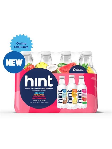 Hint Water Tropical Variety Pack 16 Oz Hint