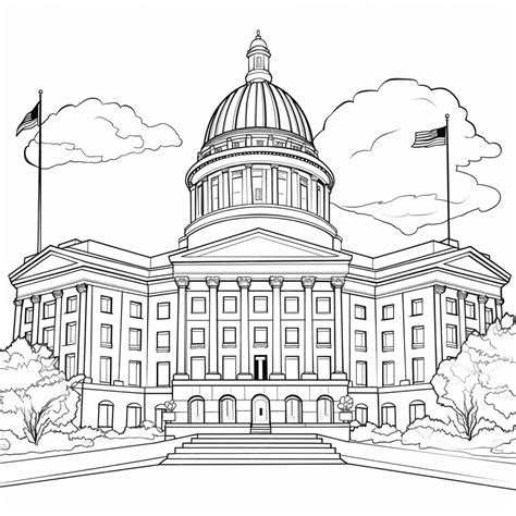 Premium AI Image | a drawing of the capitol building in washington dc