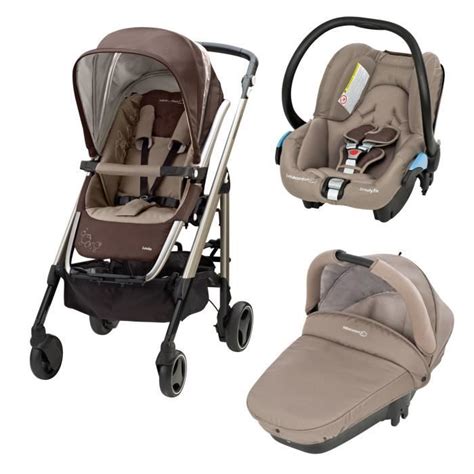 Bebe Confort Poussette Combin E Trio Loola Excel Walnut Brown Achat