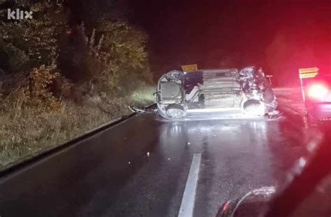 Teška saobraćajna nezgoda vozilo završilo na krovu BN