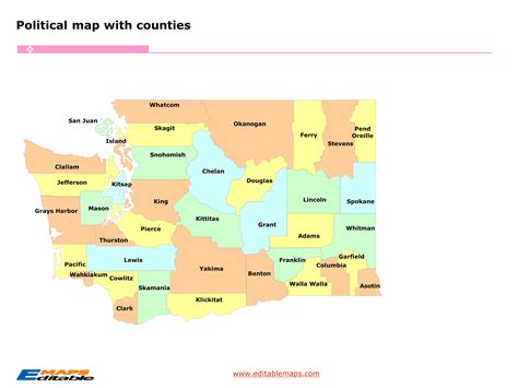 Washington county map - Editable PowerPoint Maps