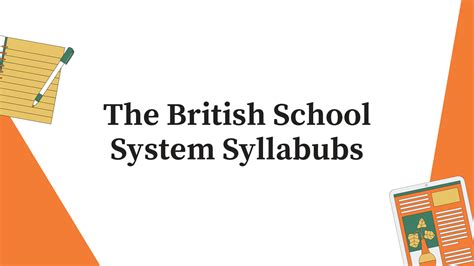 SOLUTION: The british school system has a curriculum framework known as ...