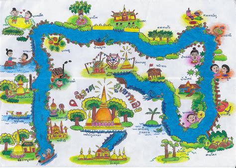 ครูเก๋ง-มาครับ - ตัวอย่างชิ้นงาน จากบทเรียนเรื่องนิราศภูเขาทอง แผนที่ ...