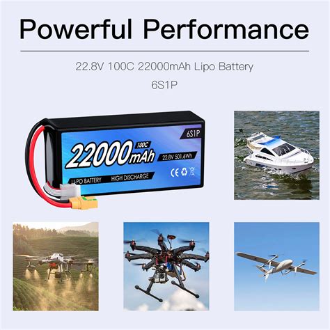 High Capacity 22.8V 22000mAh RC FPV Drone Battery HV 100C 6S Llipo