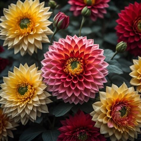 Premium Photo | Dahlia bouquet