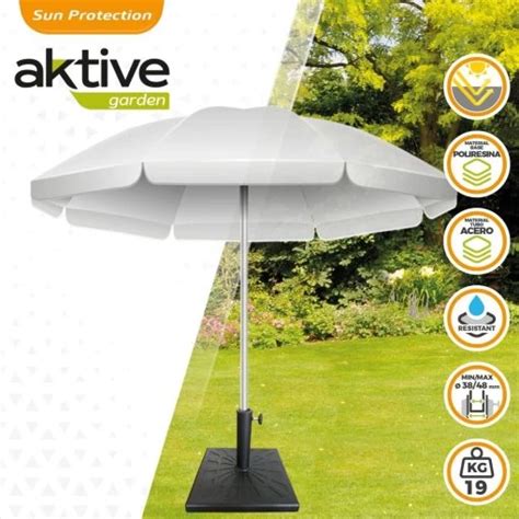 Soporte Cuadrado Poliresina Para Parasol 38 48 Aktive Garden Alta