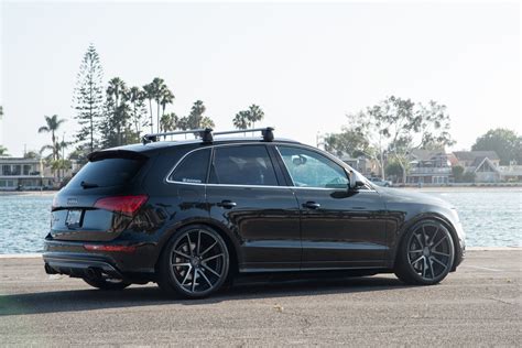 Extremely Lowered Audi Sq5 Rocking Large Rotiform Custom Wheels — Carid