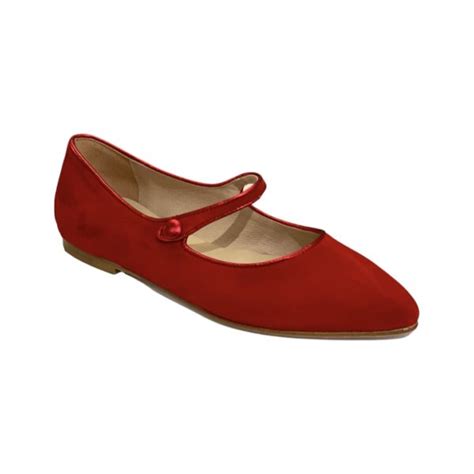 Ballerina Camoscio Rosso Scarlet Calzature Scarpe Donna Reggio Emilia