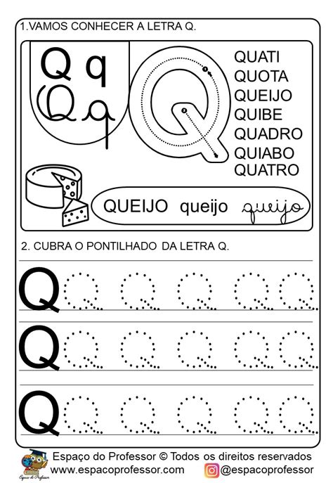 Atividade Letra Q Educação Infantil 5 Anos - Atividades para educação infantil: atividade letra Q