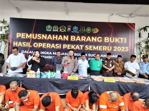 Operasi Pekat Semeru 2023 Polresta Malang Kota Ungkap 513 Kasus