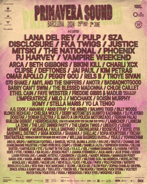 Primavera Sound Announce Stacked Line Up For 2024