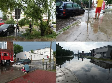 Podtopienia budynków powalone drzewa i pożary po uderzeniach piorunów