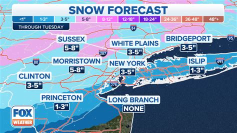 New York City suburbs may see up to 8 inches of snow Monday