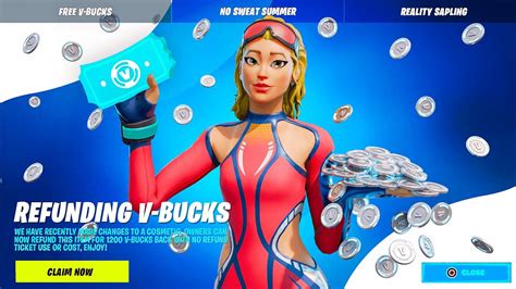 Fortnite Is Refunding Free V Bucks Youtube