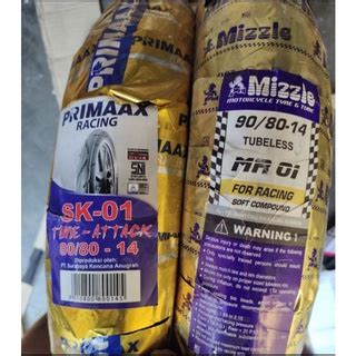 Jual Ban Primax SK 01 Mizzle MR 01 Paket Set 80 80 14 90 80 14 Tubles