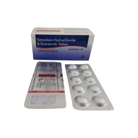 Tamsulosin Hydrochloride And Dutasteride Tablet Packaging Size 10x10