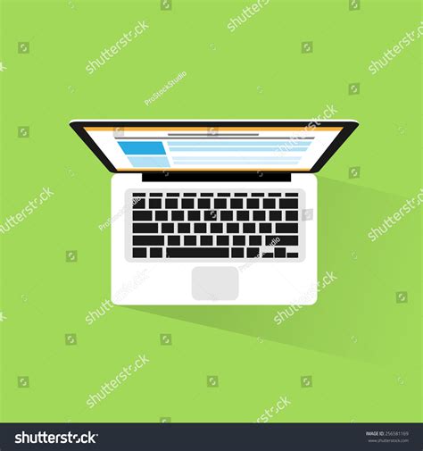 Laptop Computer Icon Flat Design Vector Stock Vector (Royalty Free ...