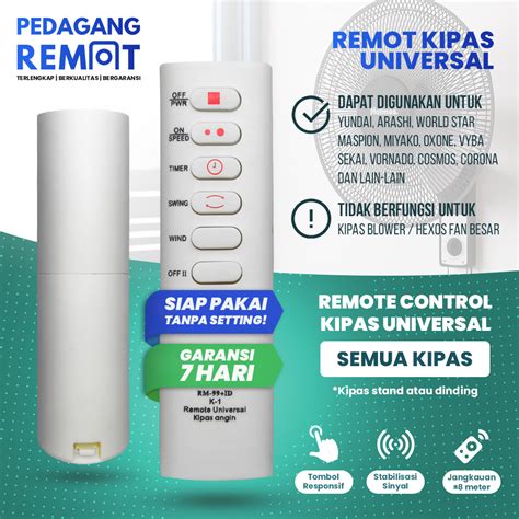 Jual Remote Kipas Angin Universal Miyako Cosmos Sekai Maspion