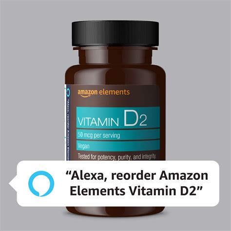 Mua Amazon Elements Vitamin D2 2000 IU Vegan 65 Capsules Supports