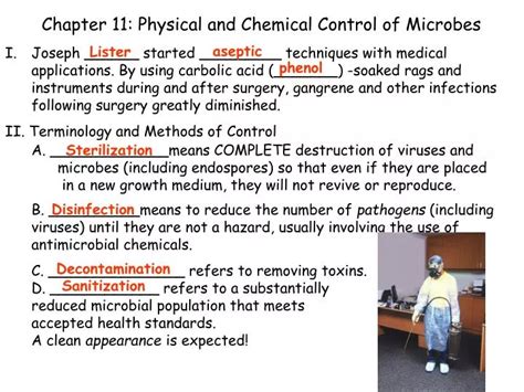 PPT Chapter 11 Physical And Chemical Control Of Microbes PowerPoint