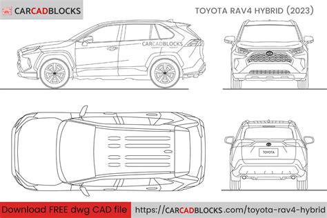 Toyota Rav4 2023 Free Cad Blocks Dwg File Carcadblocks Images And