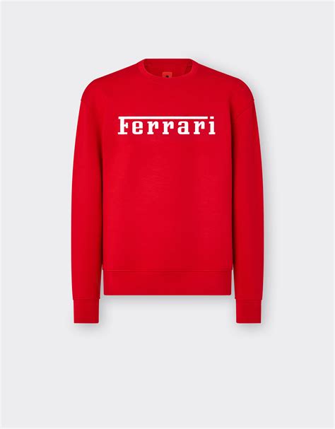 Scuba sweatshirt with Ferrari logo in Racing red for Men | Ferrari®