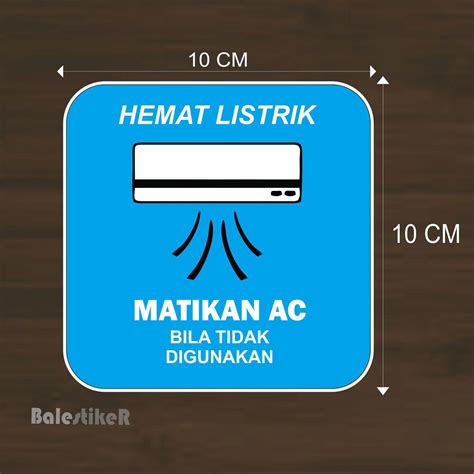 Stiker Matikan Ac Sticker Hemat Listrik Lazada Indonesia