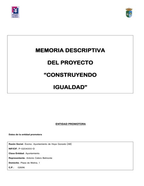 Memoria Descriptiva Del Proyecto