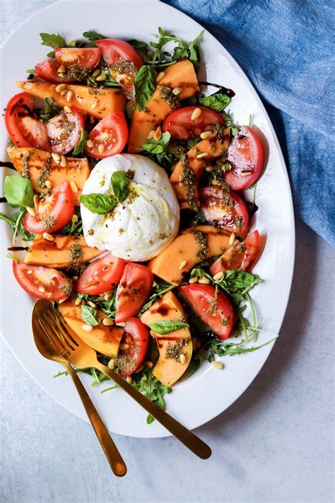 Burrata Salad With Tomatoes And Melon Gluten Free Daisybeet