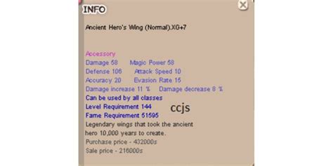 Beli Accessory Ancient Hero S Wing Normal Xg 7 Ahw Seal Online Blades Of Destiny Terlengkap