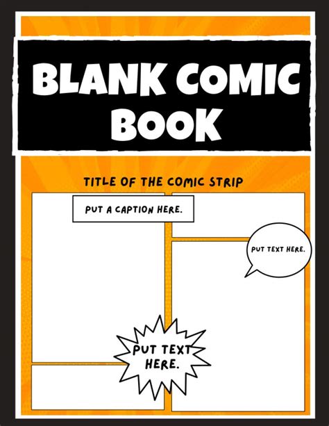 Buy Blank Comic Book DIY Sketchbook To Draw Make Create Your Own