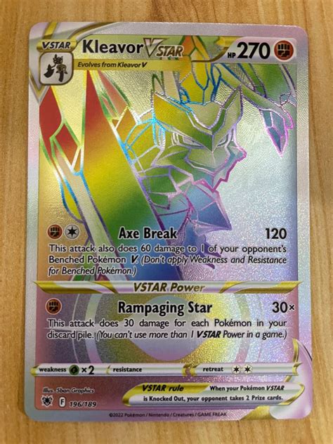 Kleavor Vstar Rainbow Rare Rr Astral Radiance Pokemon Tcg