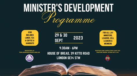 Ministers Development Programme House Of Bread Church Of God Of