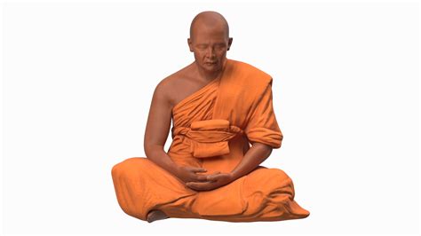 Buddhist Monk Meditation 3D Model - TurboSquid 2000706