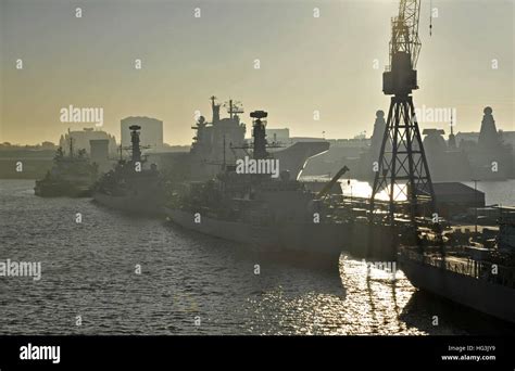 Royal naval dockyard at Portsmouth UK Stock Photo - Alamy