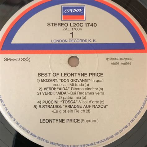 Yahoo Lp Leontyne Prise Best Of Leontyne Price