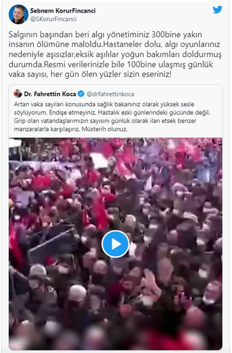 TTB Başkanı Fincancı dan Bakan Koca ya tepki