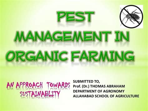 Pest Management In Organic Farming